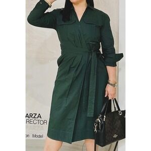 Banana Republic Poplin Midi Wrap‎ Shirt Dress